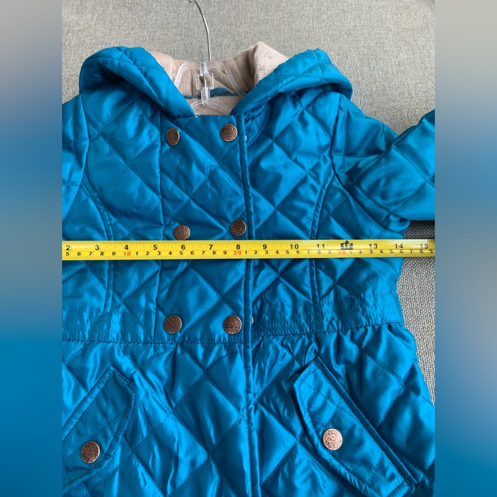 London Fog Quilted Light Weight Hooded Little Girls Coat Size 4T - Picture 12 of 15